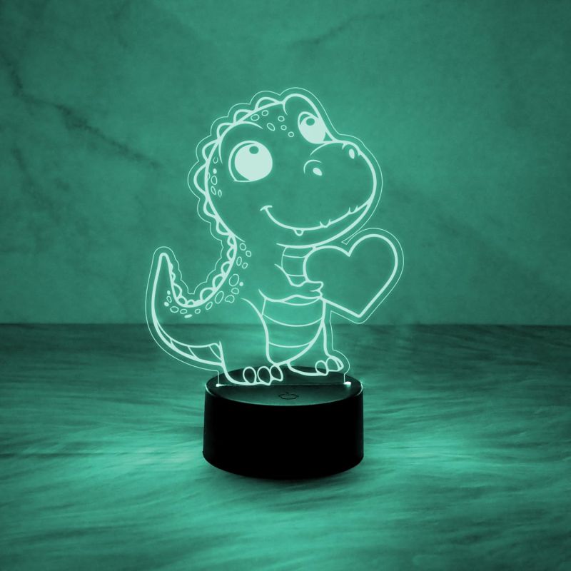 3D Illusion Crocodile Night Light for Children with 7 Color Changing Light & Touch Control Christmas Birthday Gifts Suitable for Boys Girls